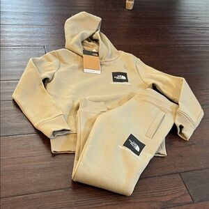 The North Face Beige Hoodie and Joggers Set beige